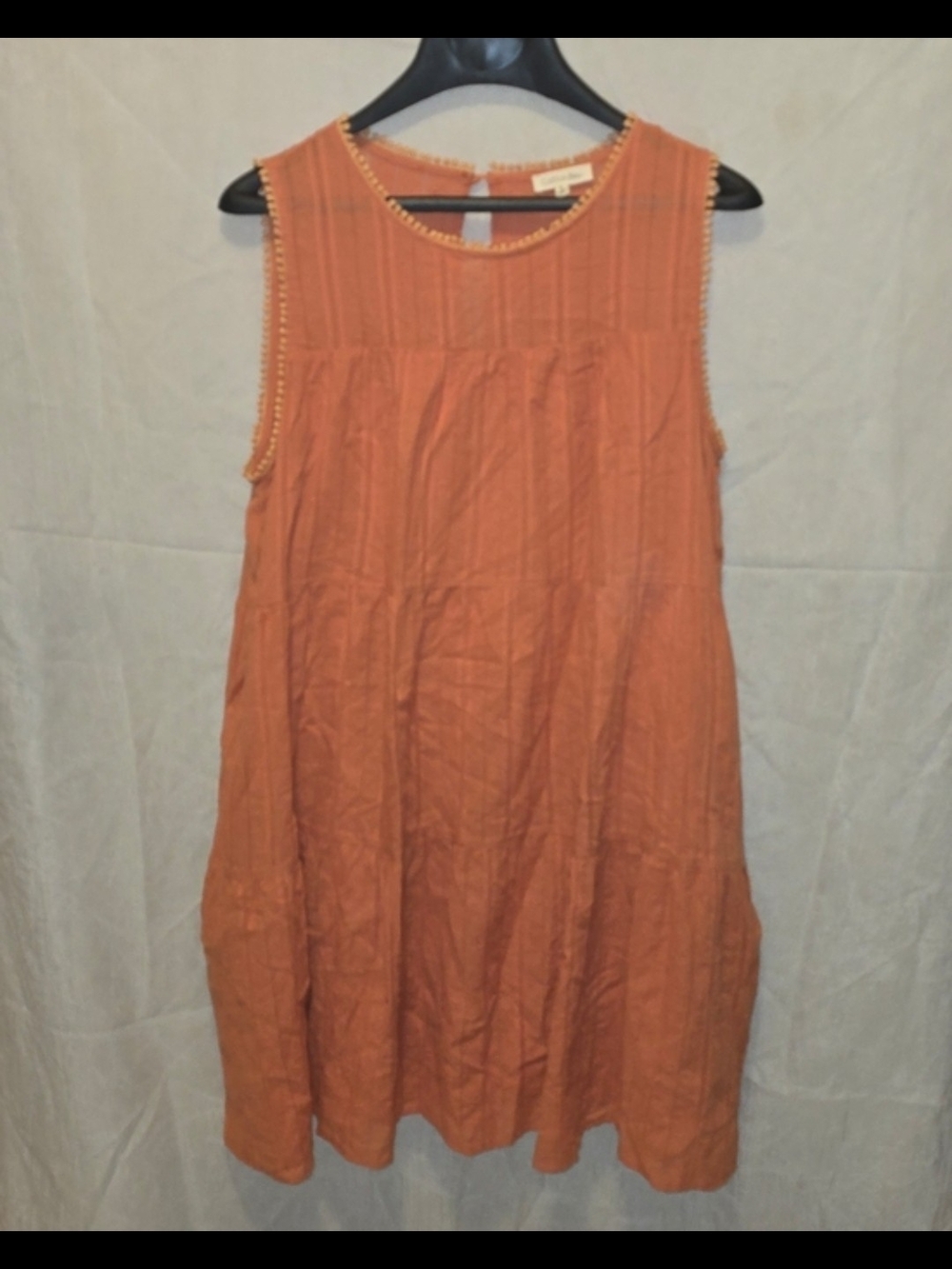 Cotton Bleu Sleeveless Oversized Mini Dress